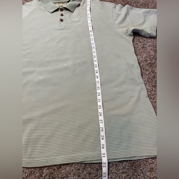 Pusser’s Island Style Green Striped Polo Golf Business Casual Shirt sz XL - Picture 5 of 10